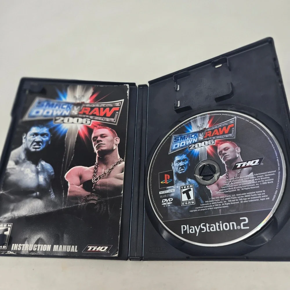 WWE SmackDown vs Raw 2006 Sony PlayStation 2 PS2 Game Complete CIB John Cena